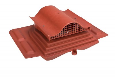 KTV ventilační prvek univerzální plechový profil, červená RAL 3009