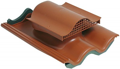 KTV ventilační prvek pro betonovou tašku, cihlová RAL 8004